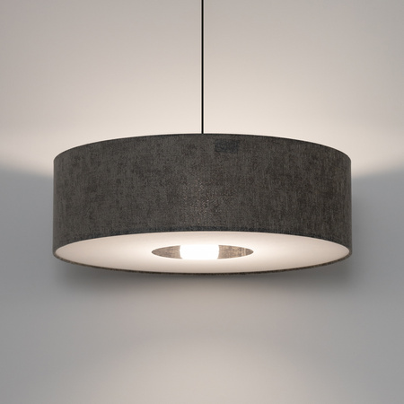 Lampa wisząca o średnicy 65cm z abażurem w kolorze jedwabistego grafitu 1xE27 LAGO L Nowodvorski 11675