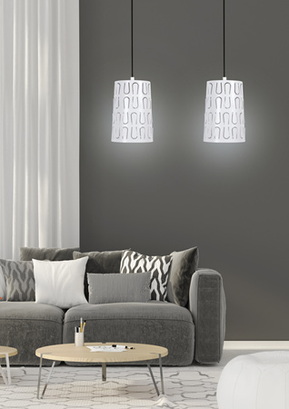 VISTA LAMPA WISZĄCA 2X60W E27 BIAŁY Candellux 32-64271