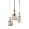 Lampa wisząca potrójna koniakowe ryflowane klosze SOPHIA COGNAC 3xE14 Tk Lighting 11041