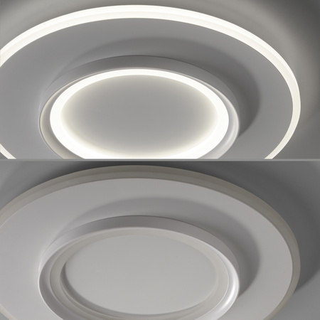 Okrągły biały plafon sufitowy 50cm strerowany pilotem / smartfonem Q-KALIA LED Paul Neuhaus 6503-16