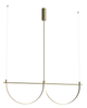 Nowoczesna złota lampa z podwójnym łukiem Victoria 40W Maxlight P0689