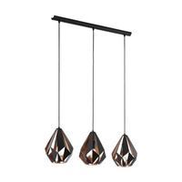 Lampa wisząca metalowa czarno miedziana CARLTON Eglo 49991