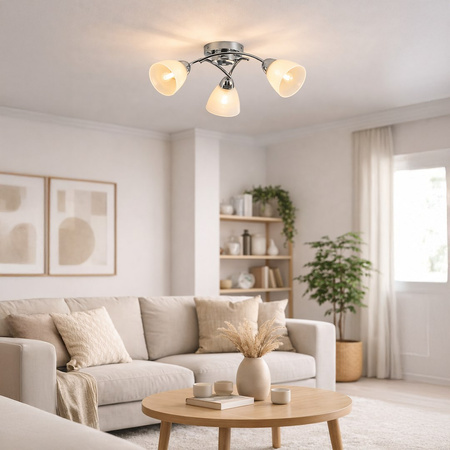 Lampa sufitowa potrójna chrom CLARA 3xE27 Milagro ML2758