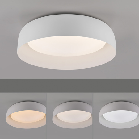 Okrągły biały plafon sufitowy 40cm sterowany pilotem OSKO LED Just Light 14215-16