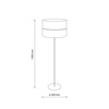 Lampa podłogowa z abażurem 50cm DORMA WOOD JUTA 1xE27 Tk Lighting 16226