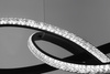 Czarna lampa wisząca LED z regulowaną wysokością FONDI Kaja Lighting K-8236