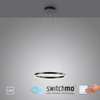 Lampa wisząca antracytowy okrąg 39cm RITUS Just LIght LED 3000K z funkcją ściemniania SwitchMo 15393-13