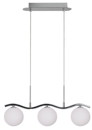 Ramon lampa wisząca chromowy 3x40w g9 klosz biały Candellux 33-01405