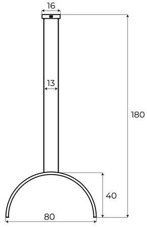 LAMPA WISZĄCA TRIO ARC ŁUK LED 3000K I POLISHED BLACK MAXLIGHT P0520 