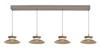 Lampa wisząca czwórka prosta Gubbio kaszmirowa Aviano Lighting 7060-413