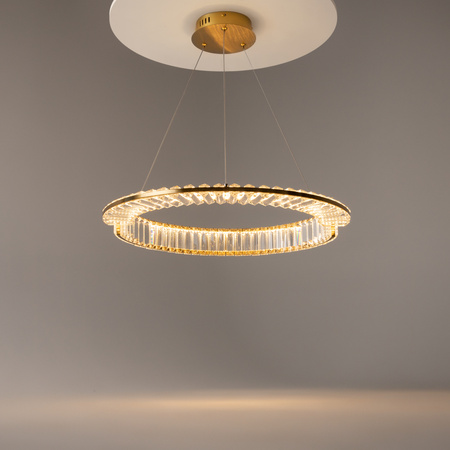 Efektowna okrągła lampa wisząca kryształowa o średnicy 62cm Krone P097PL-L36BS3K1 Maytoni