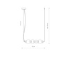Podłużna lampa wisząca z ceramiki i szkła w stylu Art Deco CERAMIC LED Nowodvorski 11700