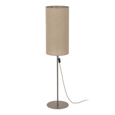 Lampa podłogowa z cylidnrycznym abażurem z lnu 133cm 1XE27 FIENO NEW BROWN Tk Lighting 16197