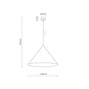 Lampa wisząca duży stożek 50cm w kolorze beżowym na żarówkę E27 CONO XL SABIA 1xE27 Tk Lighting 10622