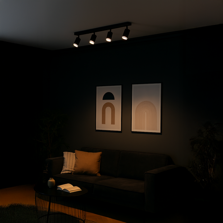 Oprawa Pipe Ring Spot Czarny 4xGU10 Milagro ML2073