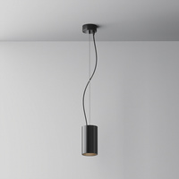 Czarna TUBA lampa wisząca LED o średnicy 7,5cm z CRI 90 Efir P089PL-15W3K-B Maytoni