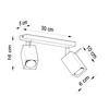 Lampa sufitowa, oprawa podwójna MERIDA Sollux Lighting SL0096 SL0100 SL0456 - kolor do wyboru