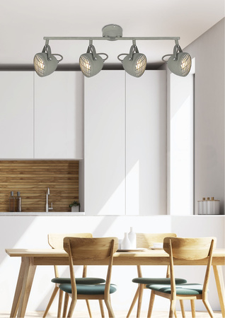 PENT LAMPA SUFITOWA LISTWA 4X50W GU10  BETONOWY SZARY Candellux 94-68071