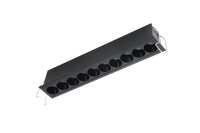 Czarna podłużna lampa podtynkowa LED TETRIX 10 GIPS 20W CCT BK AZZARDO AZ6278