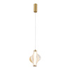 Lampa wisząca z ceikawym bursztynowym kloszem ELVA BRASS LED 3000K 8W Tk Lighting 18212