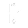 Pojedyńcza lampa wisząca ze szklanym nieregularnym kloszem LAVA SABIA 1XG9 Tk Lighting 11106