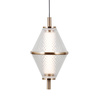 Lampa wisząca pojedyńcza Fuente złota LED 3000K Italux PND-34395-1-HBR