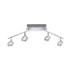 Poczwórna lampa listwa sufitowa do łazienki w kolorze aluminium IP44 SILEDA Paul Neuhaus 6786-96