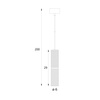 Pionowa tuba wisząca z akrylu Love 11W LED 3000K Maxlight P0648