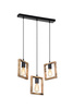 Lampa wisząca ATRIA 3xE27 Zuma Line ASZ.1679 - drewniana lampa w stylu skandynawskim