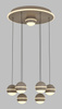 Lampa wisząca siódemka okrągła Biarritz kaszmirowa Aviano Lighting 5047-813