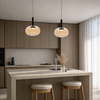Lampa wisząca czarna z bursztynowym kloszem BUENO 1xGX53 Candellux Studio 31-50465