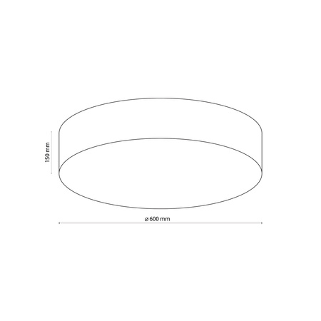 Lampa sufitowa, plafon RONDO BLACK 60cm TK Lighting 1587