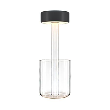 Czarna przenośna lampka stołowa z wazonem LED AI Collaboration MOD229TL-L3B3K1 Maytoni