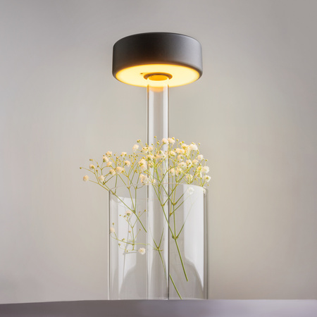 Czarna przenośna lampka stołowa z wazonem LED AI Collaboration MOD229TL-L3B3K1 Maytoni