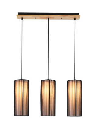LAMPA WISZĄCA KIOTO 3 CZARNY 120x12x60 Candellux 50103219