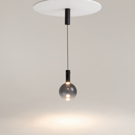 Czarna lampa wisząca z dymioną kulą LED 3000K Nebula MOD182PL-L4B3K Maytoni