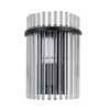Czarny kinkiet z pionowymi szklamymi rurkami 1xE14 Merto Italux WL-40930-1A-BK