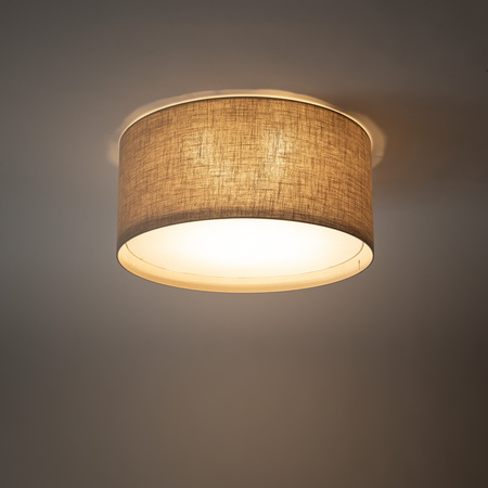 Duży plafon sufitowy z lnu 77cm LARGO LINEN 6XE27 Tk Lighting 11699