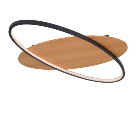 Lampa sufitowa PORASO z drewnem sosnowym LED Italux PLF-93439-12W-WO