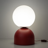Duża lampka stołowa o średnicy 30cm w kolorze burgund 1xE27 MIKI BURGUND BIG Tk Lighting 16217