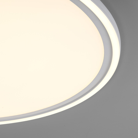 Okrągły biały plafon sufitowy 60cm sterowany pilotem z dodatkowym podświetleniem  EDGING Just Light 14871-16