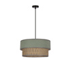 LIVORNO LAMPA WISZĄCA CZARNY 1X60W E27 ABAŻUR MIĘTOWY+SZARO BEŻOWY Candellux 31-23919