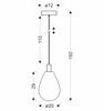 Lampa wisząca pojdeyńcza dymiony szklany klosz DENSO 20 1xG9 Candellux Studio 31-51363