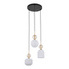 Lampa wisząca potrójna szklane ryflowane klosze 3xE14 SOPHIA COGNAC WHITE Tk Lighting Tk Lighting 11592