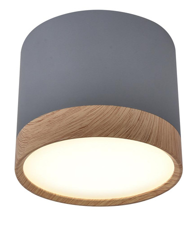 TUBA LAMPA SUFITOWA 9W LED 8,8/7,5 DREWNIANY+SZARY 4000K Candellux 2275925