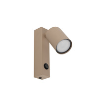 Kierunkowy kinkiet w kolorze sabia z wbudowanym przełącznikiem NEX SABIA 1XGU10 Tk Lighting 11363
