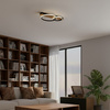Lampa sufitowa czarne okręgi imitacja drewna ROWENA 14W LED Milagro ML1851
