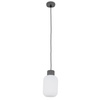 Lampa wisząca szklany ryflowany klosz + elementy szarej ceramiki 1xE27 AURORA A Nowodvorski 11969
