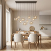 Lampa wisząca dziesięć zwisających nieregularnych kloszy NEBIA NEW BROWN 10XG9 Tk Lighting 11793