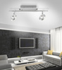 Podwójna lampa listwa sufitowa do łazienki w kolorze aluminium LED 3000K IP44 SILEDA Paul Neuhaus 6781-96